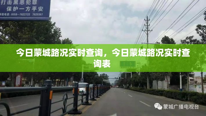 今日蒙城路况实时查询,今日蒙城路况实时查询表