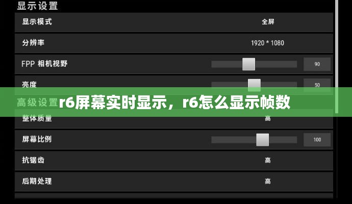 r6屏幕实时显示,r6怎么显示帧数