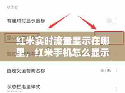 红米实时流量显示在哪里,红米手机怎么显示实时流量