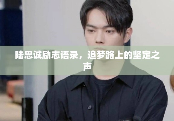 陆思诚励志语录，追梦路上的坚定之声