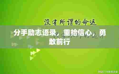 分手励志语录，重拾信心，勇敢前行