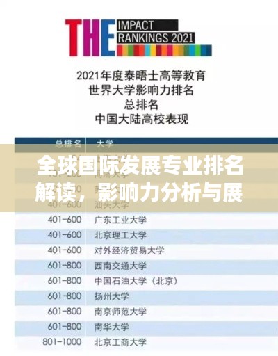 全球国际发展专业排名解读，影响力分析与展望