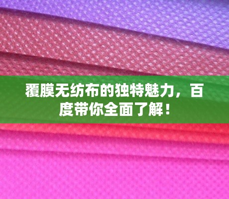 覆膜无纺布的独特魅力,百度带你全面了解!
