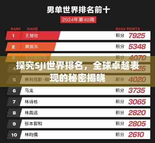 探究SJI世界排名,全球卓越表现的秘密揭晓
